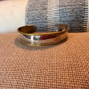 Silver and Gold Cuff Bracelet